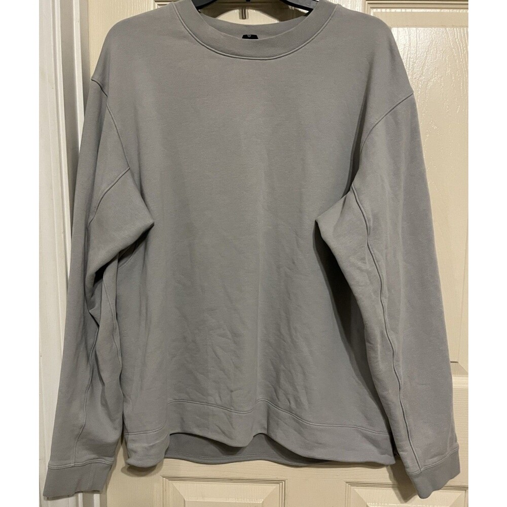 Lululemon Warm Ash Grey Perfectly Oversized Heavyweight Crewneck Sweatshirt XL
